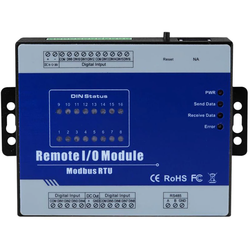 M410 Modbus дистанционного IO с высокоточным модулем регистрирующий модуль 16DIN высокое