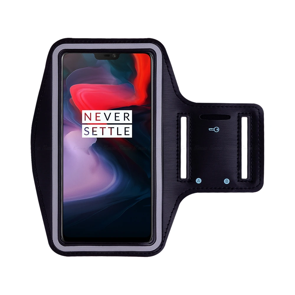 Черный Чехол на руку для спортивного зала, бега, тренировки, для OnePlus One Plus, 7 T, 7 Pro, 5G, 6 T, 5 T, 3 T, 3 T, 2, 1 X, A6000, чехол на ремень для телефона - Цвет: Черный