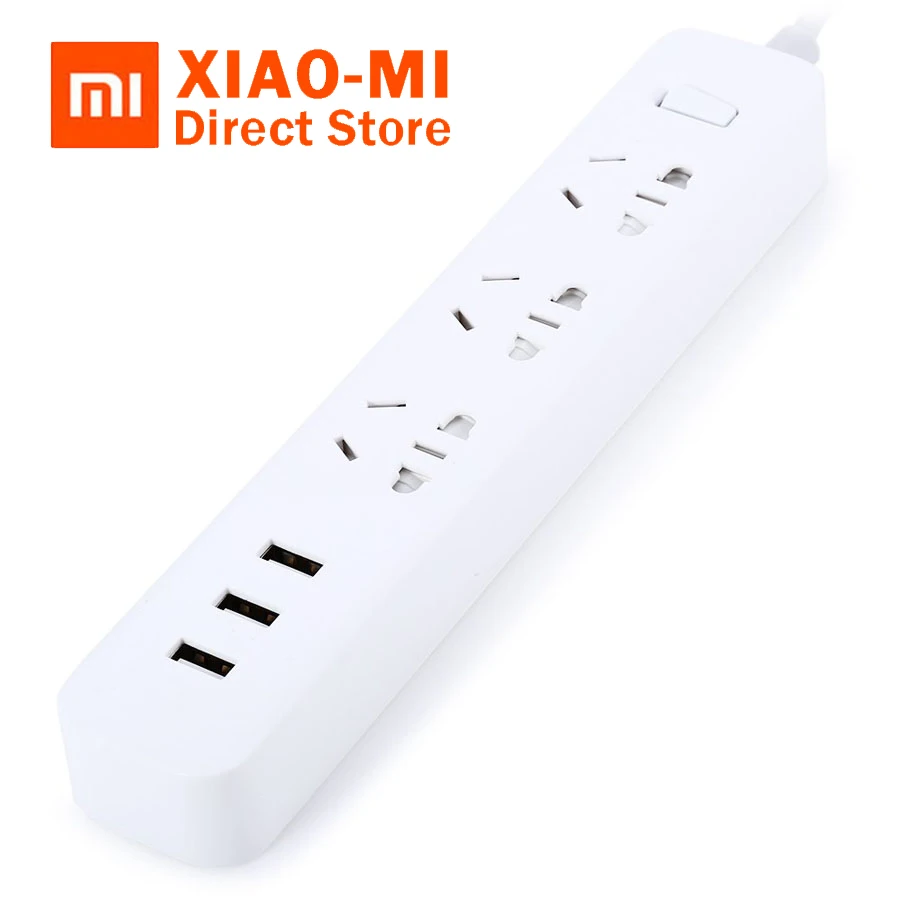 Оригинальная смарт вилка XiaoMi 3 Mi Адаптивная лента питания с USB удлинителем
