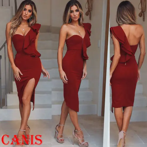 Женское летнее платье в стиле бохо Формальное коктейльное без рукавов с рюшами