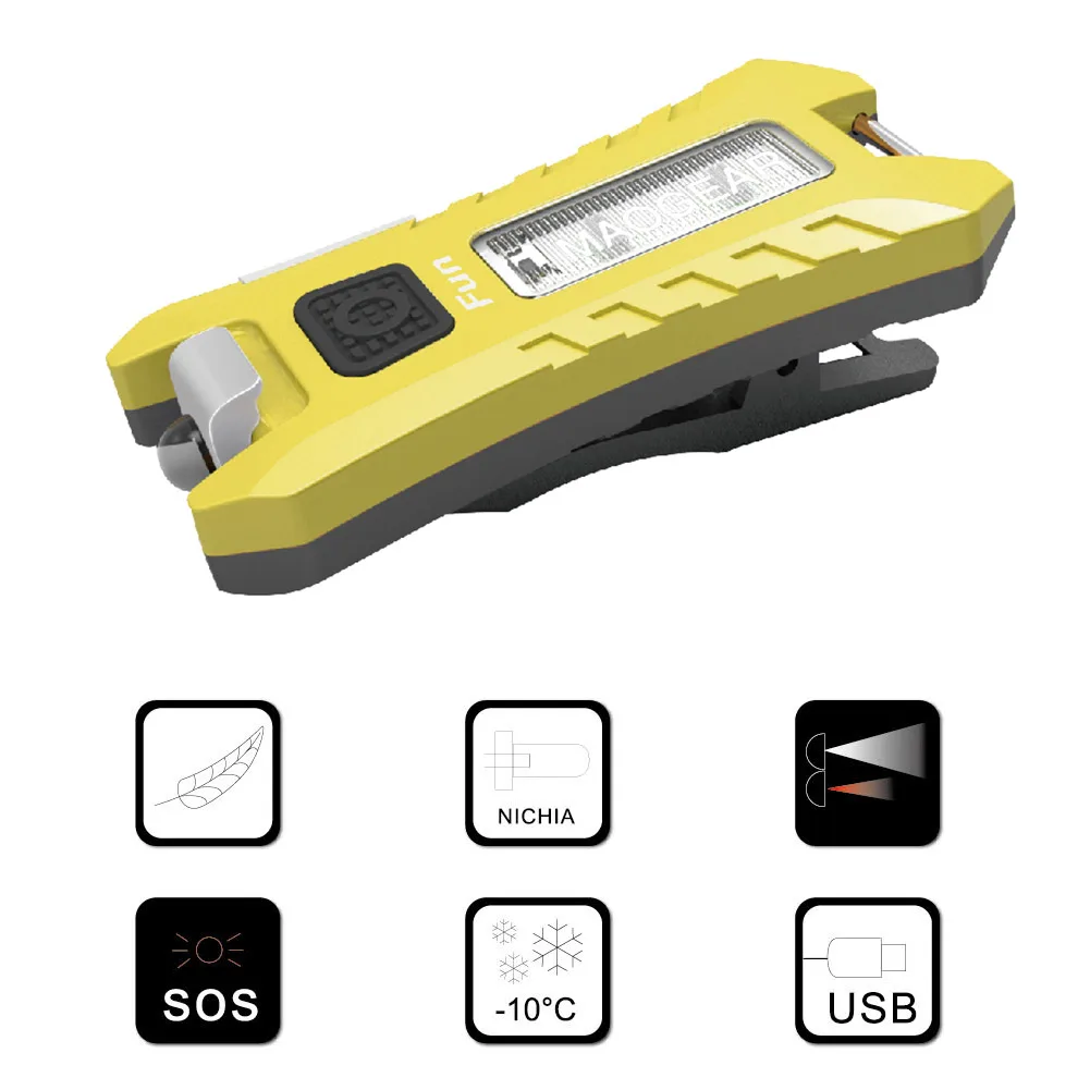 

Hot Multifunctional Key Lamp Mini Rechargeable Flashlight Outdoor Riding Night Running LED Warning Lamp DO2