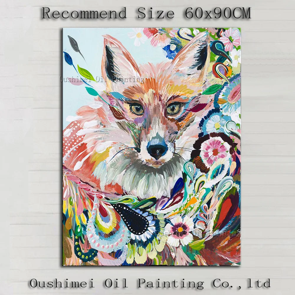 Ручная роспись Современная Картина на холсте недорогая абстрактная животная