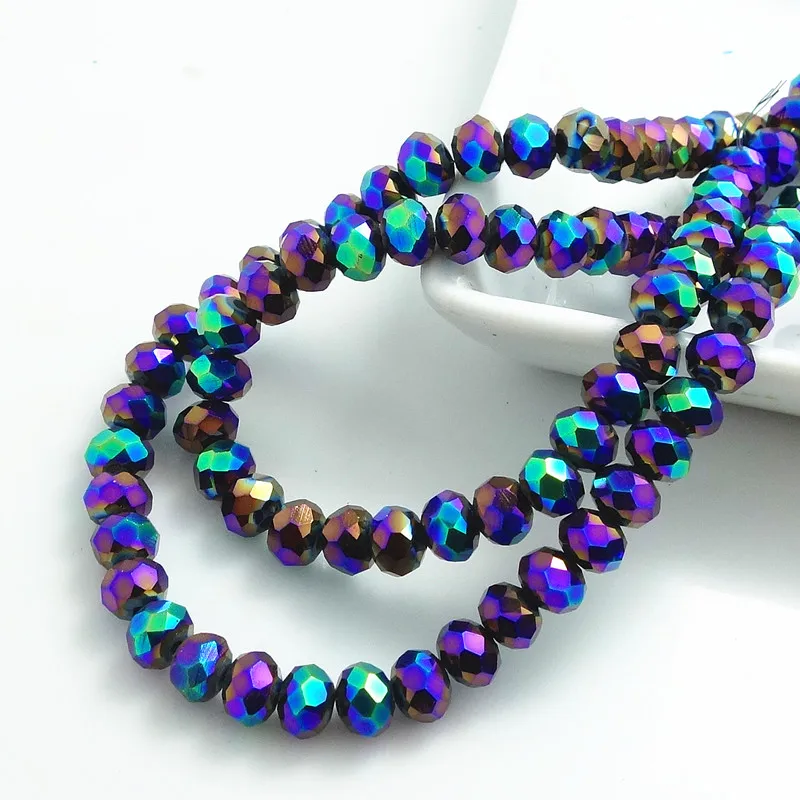Модные Цветные граненые бусины разделители из хрустального стекла с гранями 3 мм