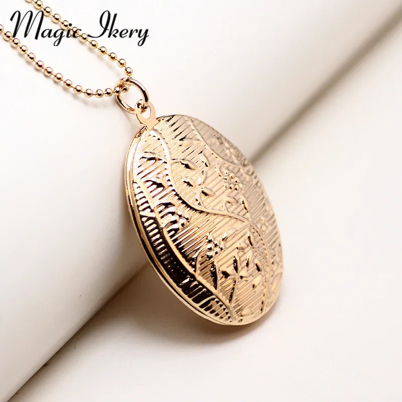 Магия Ikery круглая фотопамять плавающий медальон ожерелье аромат эфирное масло