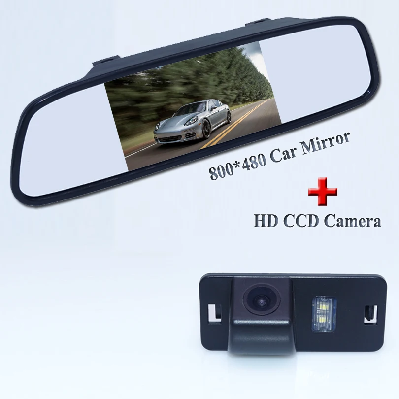 

Adapt for BMW 3 Series/5 Series 4.3" car parking mirror monitor with black shell 170 angle car rear view camera hd ccd image