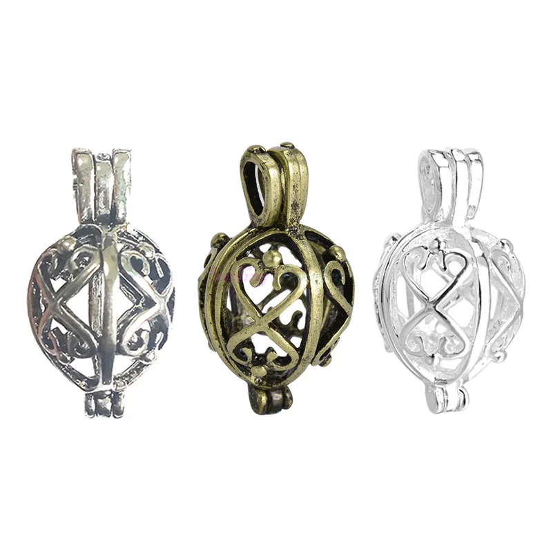 1 шт. смешанный жемчужный клетчатый медальон подвески Винтажный Бронзовый