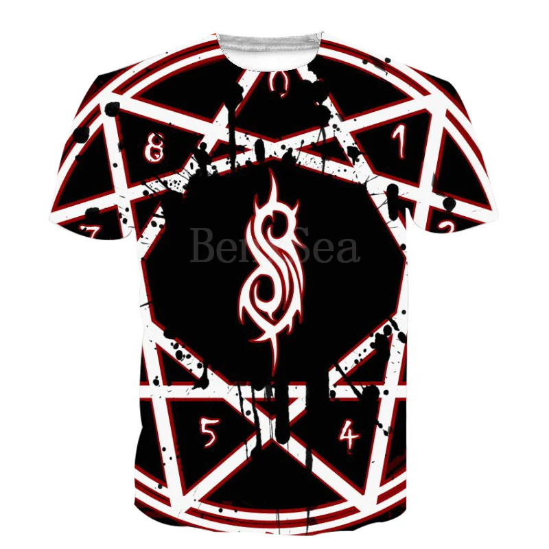 Новая популярная Летняя Повседневная футболка с принтом рок-панк рок-группа Slipknot