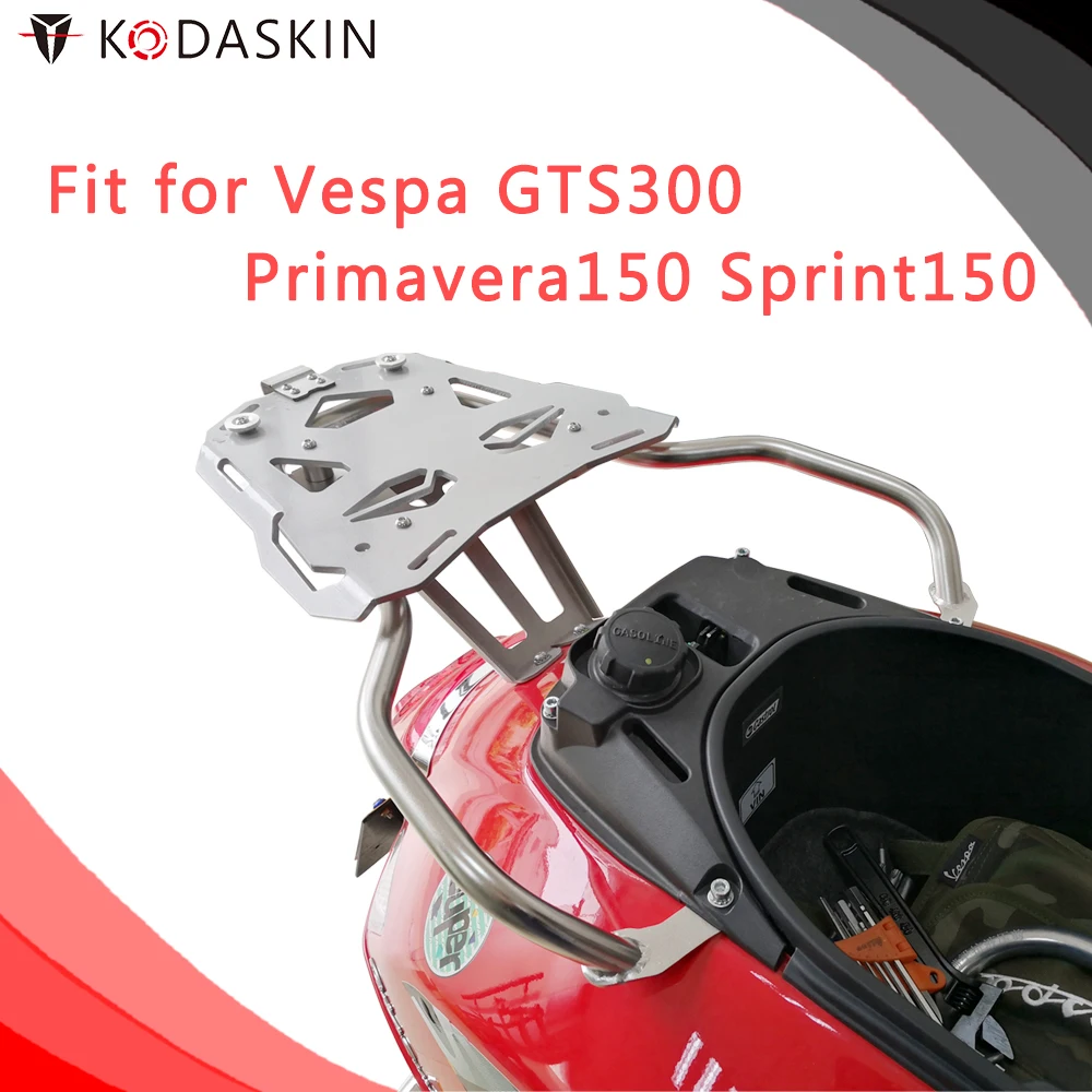 

Motorcycle Rack Luggage Holder Rear Fender Saddlebag Support Cargo Shelf Mount Bracket for Vespa gts300 Sprint150 Primaver gts