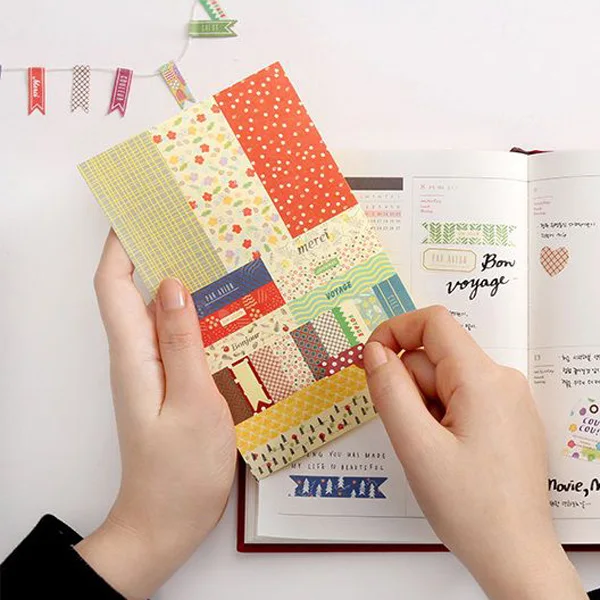 MQStyle 8 шт./лот новые милые бумажные наклейки с романтической печатью скрапбук