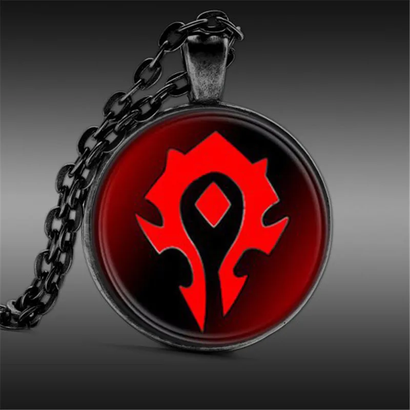 Красный WoW World of Warcraft Hearthstone круглый подвесной Амулет ожерелье цепочка мужские