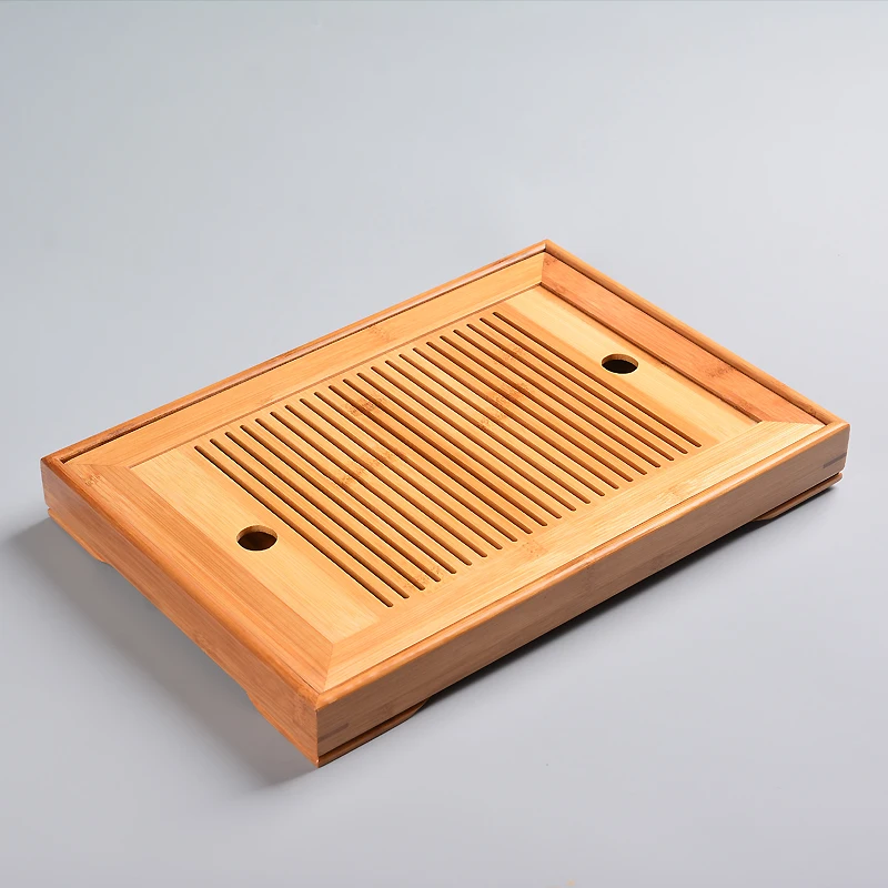 Горячая Распродажа чайный набор кунг фу 2 размера натуральный деревянный поднос для чая прямоугольный