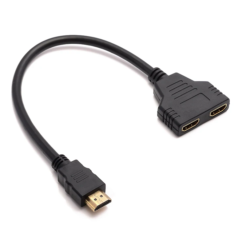 Мужской на двойной женский порт сплиттер 1080P HDMI Мужской на двойной Женский Кабель-адаптер 2 в 1 HDMI конвертер Соединительный кабель Шнур