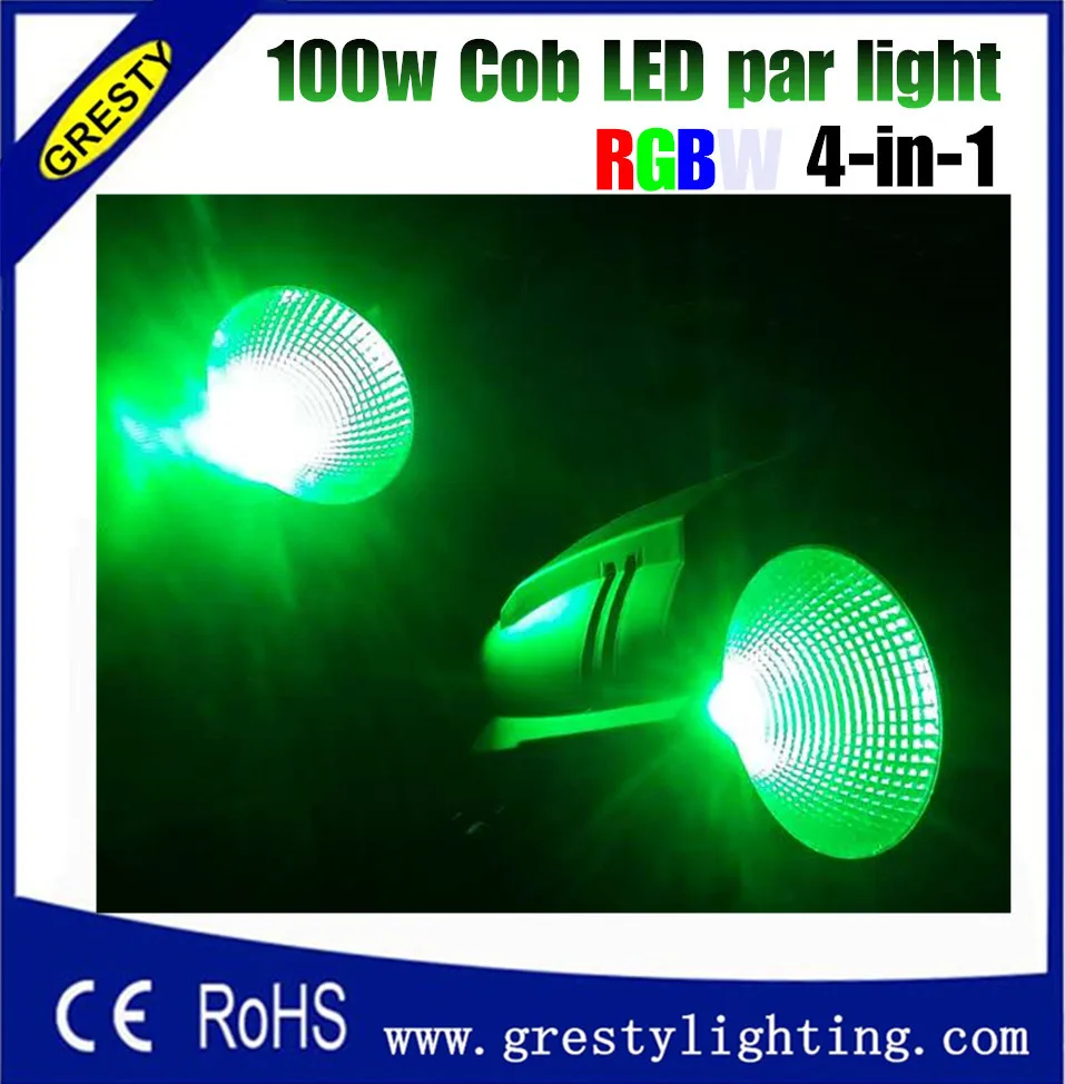 baratas Freeshipping 4 PCS 100 W RGBW 4IN1 COB Alumínio Stage Led Par Latas 4/8 Canais DMX/Manual/Som/Master-slave
