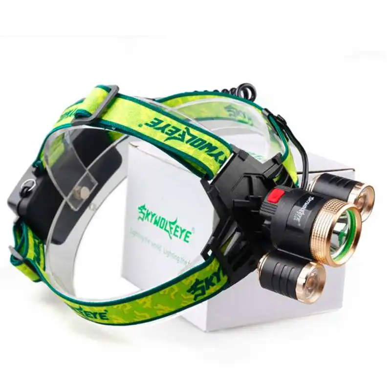 9000Lm 3X XML T6+2R5 LED Headlight Flashlight 18650 Torch Light Lamp powerful led flashlight head #4S5 | Освещение