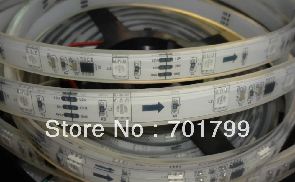 5 м DC12V 30 светодиодов/м 10 шт. ws2811 ic/метр (10 пикселей) светодиодная цифровая лента IP68