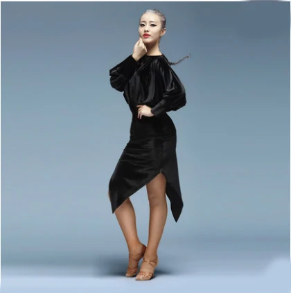 Платье для латиноамериканских танцев женское сексуальное шелковое бархатное