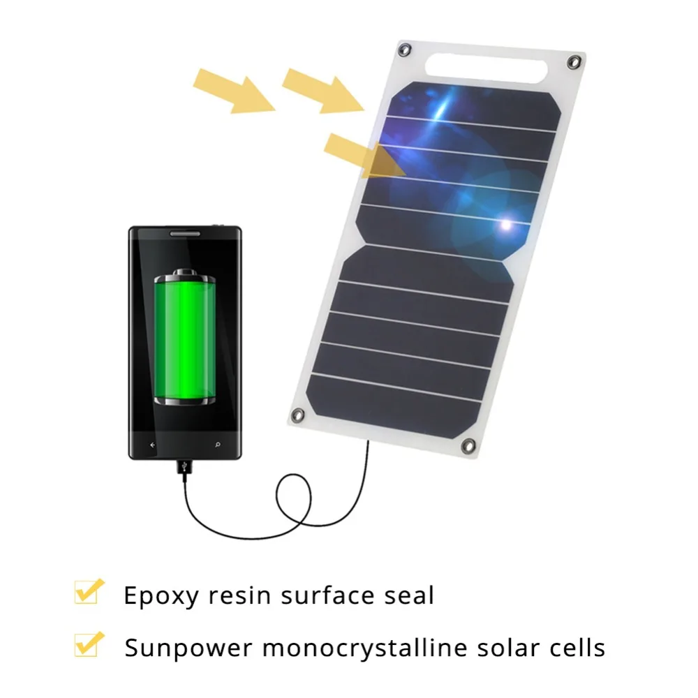 LERRRONX 10W 5V 1.2A Sunpower аварийное портативное солнечное зарядное устройство Панель