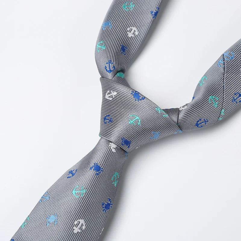Brand New Men's High Quality Print 5CM Slim Neckties Romantic Wedding Groom Grey Tie Student Interview Neck for Men | Аксессуары для