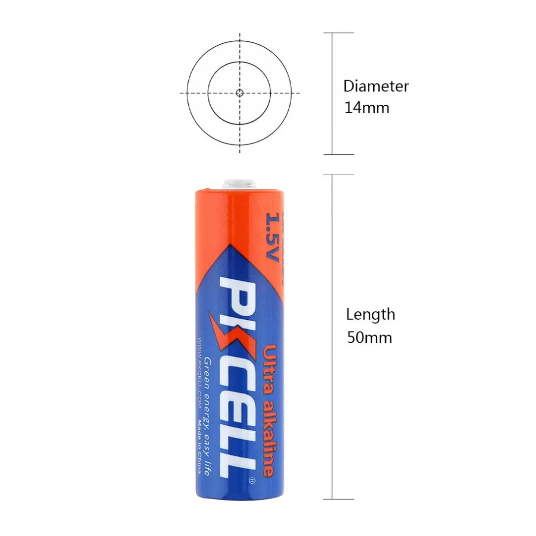 PKCELL 4pcs AA LR6 1.5V MN1500 Alkaline Dry Battery E91 AM3 Primary Batteries for Camera / Mouse Shaver High Quality|Батарейки| |