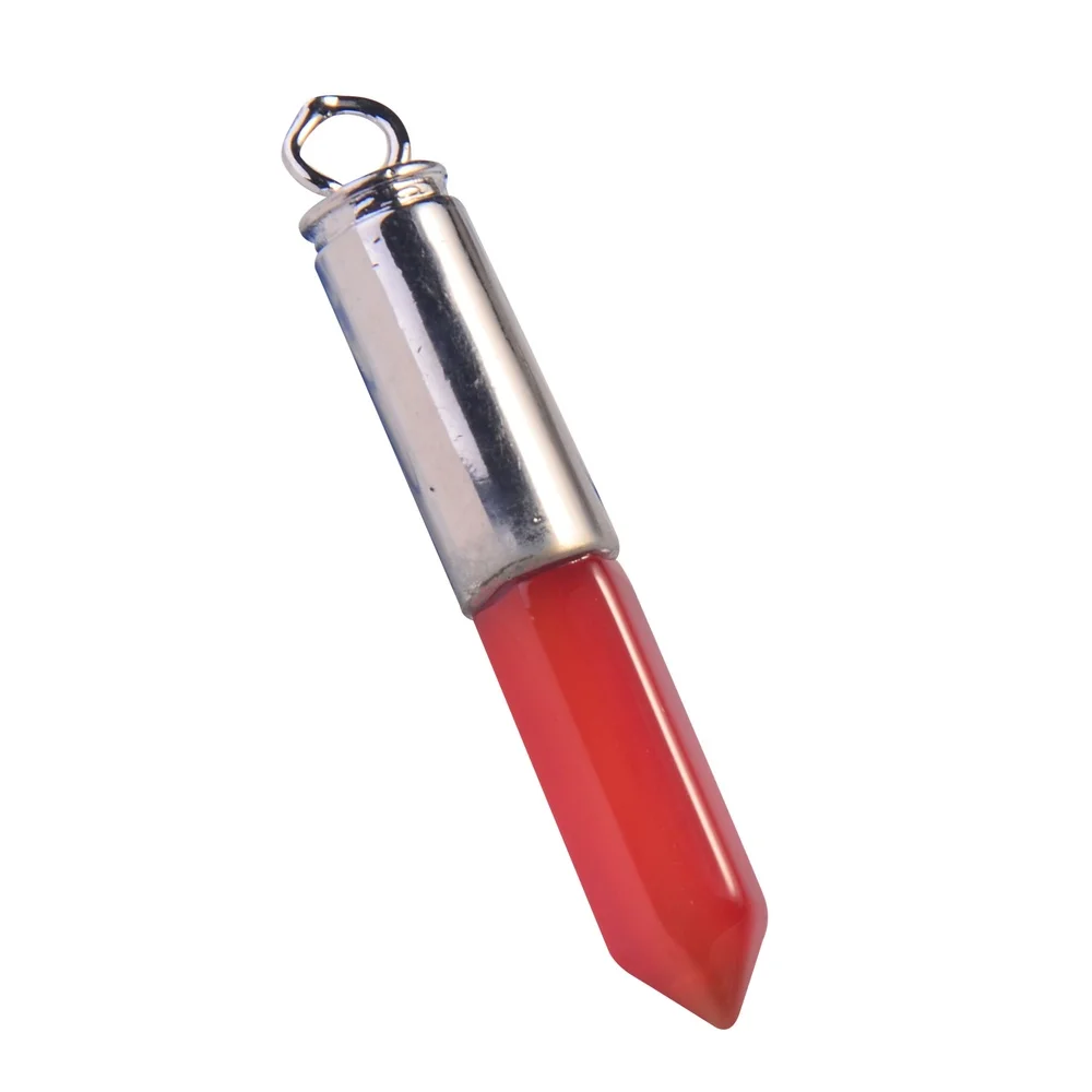 QIMOSHI Natural Stone Rhodochrosite Hexagonal Bullet Pendant for making Jewelry Necklace Girl Fashion Women girl Necklaces | Украшения и