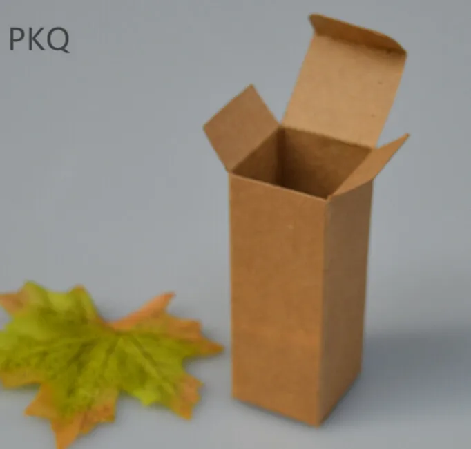 Коричневая крафт-бумажная коробка 20 шт флакон-капельница косметика для