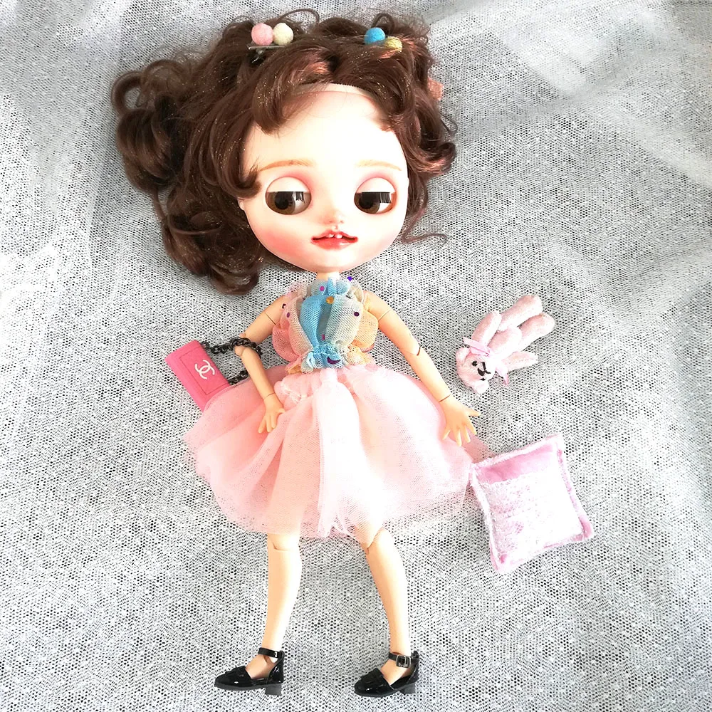 5 шт./компл. жилет короткая юбка сумка медведь и подушка набор кукол аксессуары