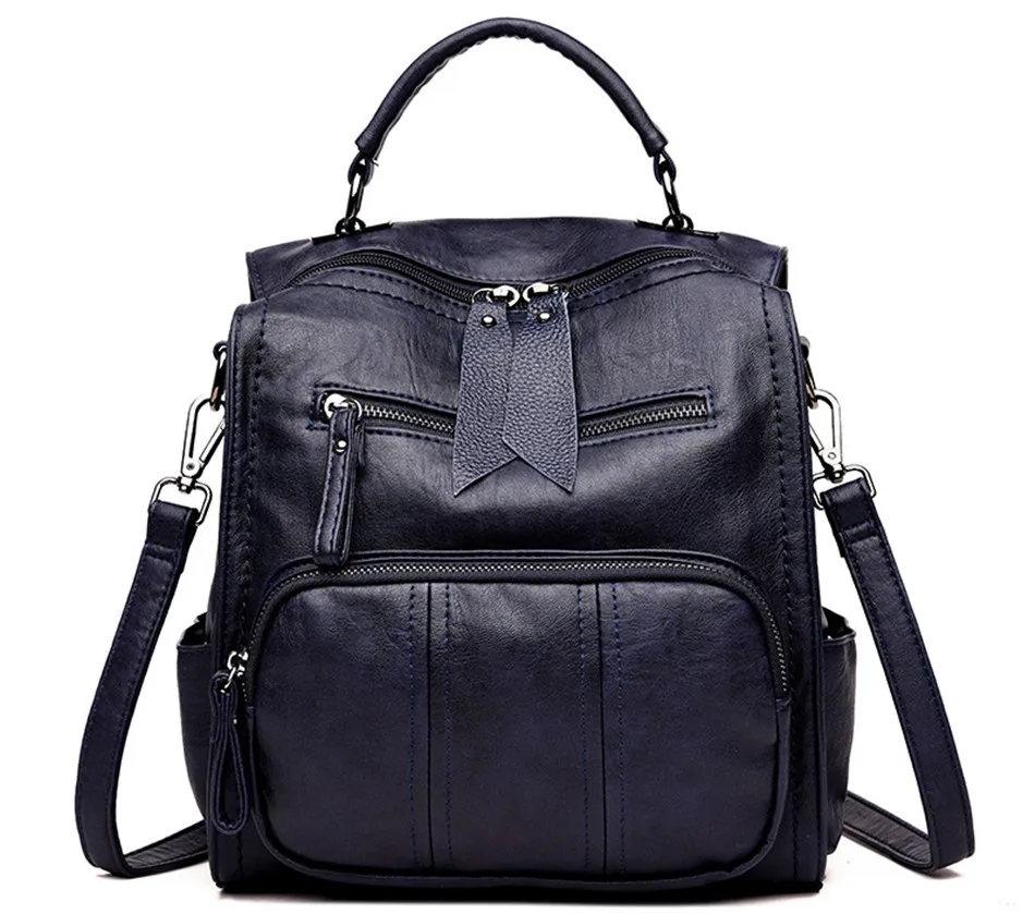 Sac A Dos Femme многофункциональные женские рюкзаки женский рюкзак винтажные школьные сумки для девочек мягкие кожаные сумки на плечо Mochilas