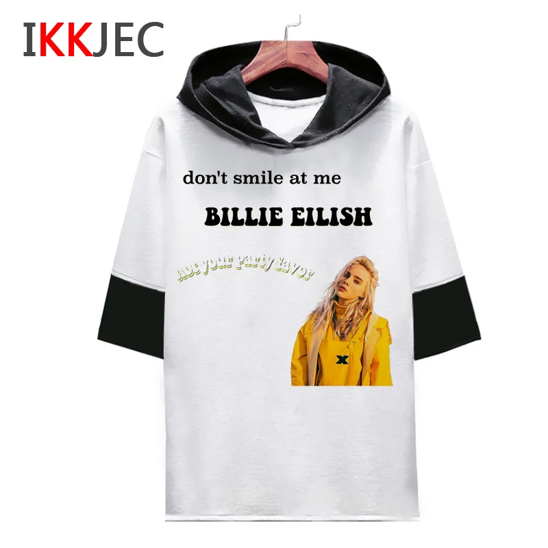 1818 Billie eilish Футболка с принтом, забавные мужские/женские футболки, повседневные футболки, футболка с круглым вырезом, модная летняя уличная одежда в стиле хип-хоп - Цвет: 1818