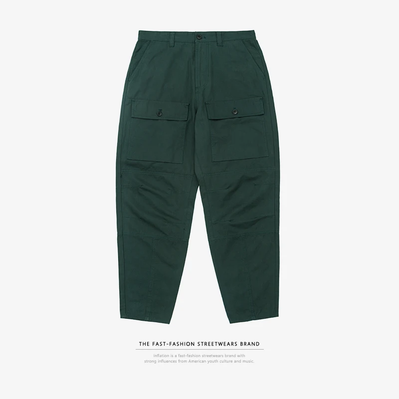 Новое поступление 2018 брюки карго с большими карманами мужские повседневные