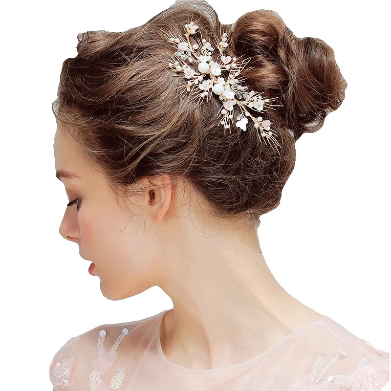 Заколка для волос с жемчужинами невесты ювелирные изделия небольшой и