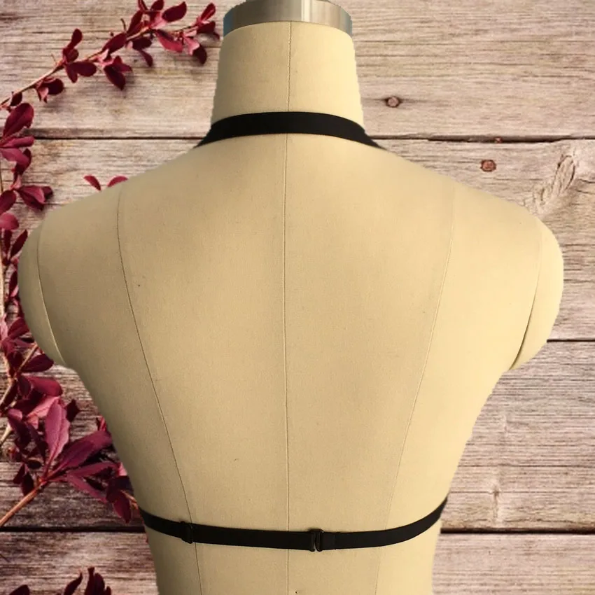 Черный женский бюстгальтер на бретельках для Хэллоуина женское нижнее белье