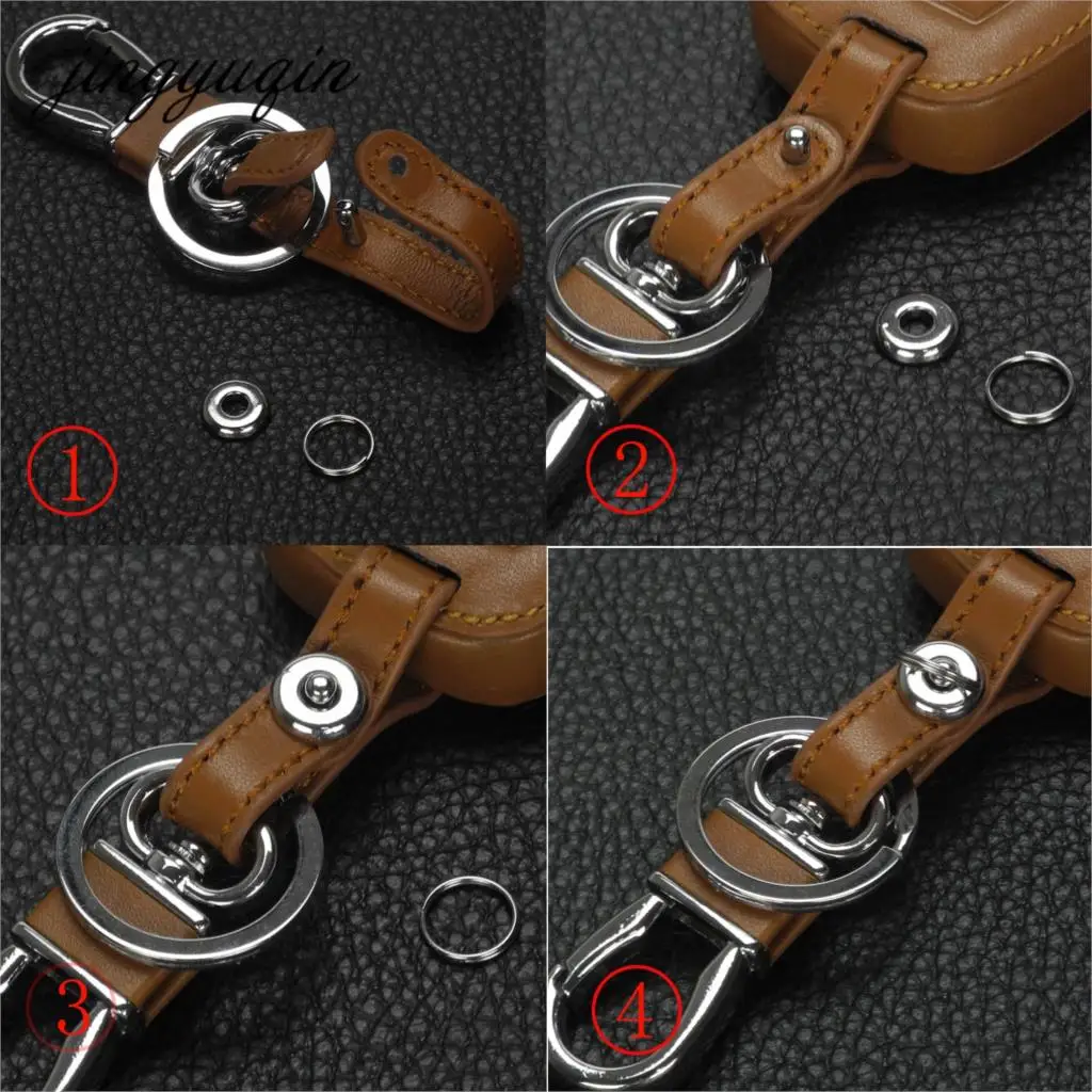 Jingyuqin кожаный брелок защитный чехол для VW Polo golf 7 MK7 Skoda Octavia Combi A7 для SEAT Leon Ibiza CUPTRA