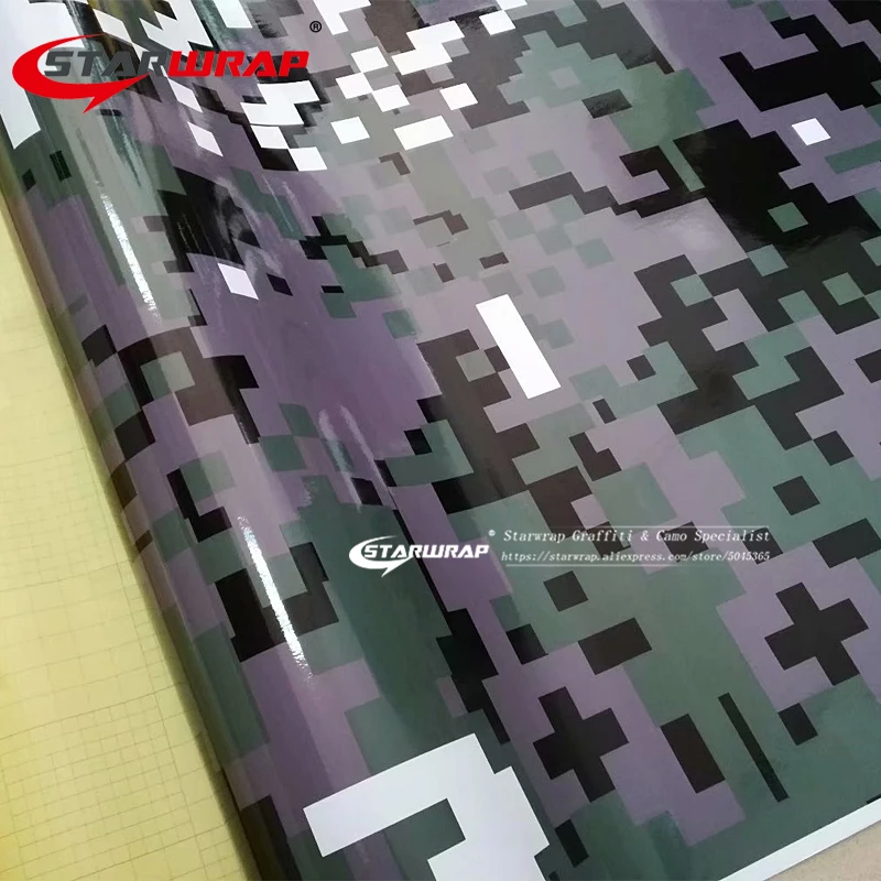 Starwrap Jumbo военный зеленый камуфляж виниловая автомобильная пленка большой лист с