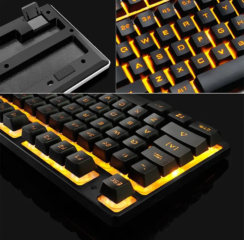 Цветной Радужный светодиодный игровой клавиатуры с подсветкой, USB Проводная мультимедийная клавиатура для компьютера, ноутбука, клавиатуры для Windows Mac, геймера, ноутбука