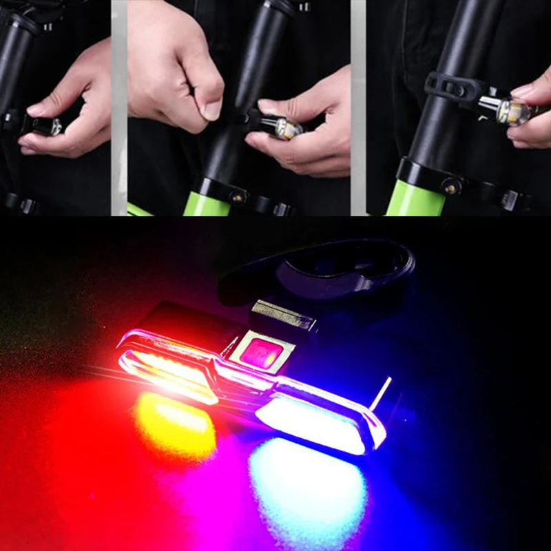 Bike Taillight LED Bicycle Light 3Colors | Спорт и развлечения