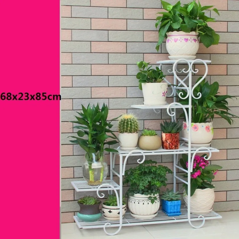 Version M Открытый Декор декоратор Варанда Balkon Salincagi металлическая полка Terrasse украшения растения на балконе стенд Balcon цветок железная стойка - Цвет: Version M