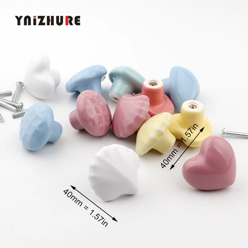 1 шт. детская керамическая ручка для шкафа с винтом|Ручки шкафа| |