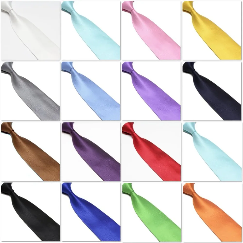 HOOYI 2019 men's ties neck tie solid plaid necktie high quality 15colors | Ties