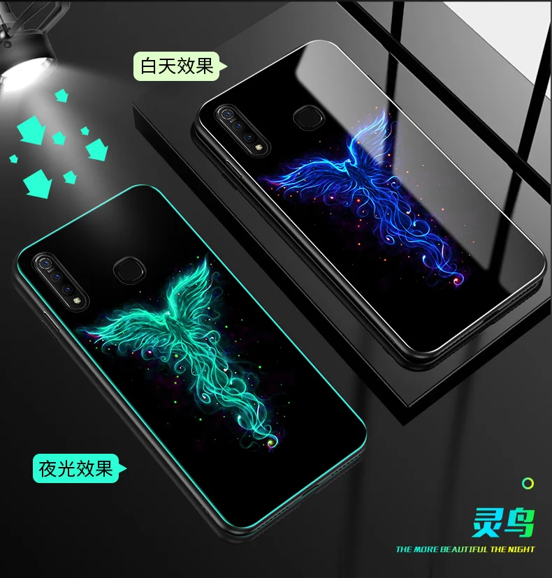 Чехол для VIVO Z5X роскошный светящийся жесткий защитный чехол на заднюю панель vivo z5x