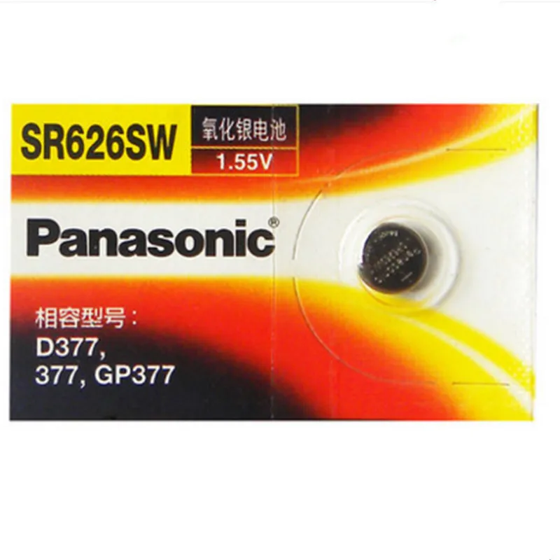 50 шт./лот Panasonic оригинальный SR626SW часовая батарейка G4 377A 377 LR626 SR66 LR66 элементы