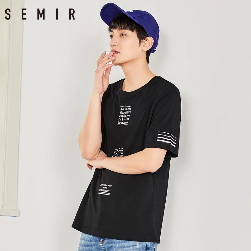 SEMIR футболка с коротким рукавом s мужской 2018 летний топ tide брендовая Футболка