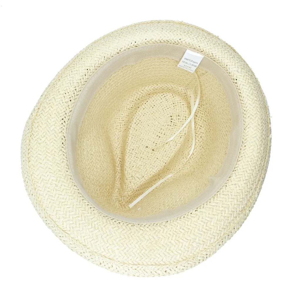 100% рафия для женщин и мужчин соломенная плоская шляпа от солнца джентельмена