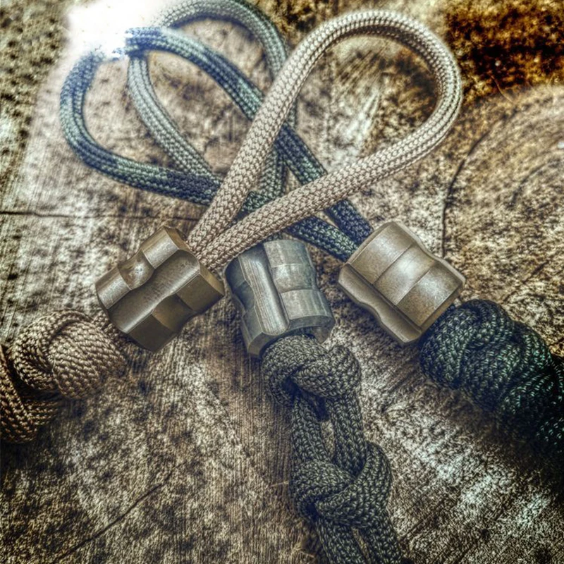 1 шт. хит продаж нож из титанового сплава бисер серый Паракорд зонт веревка EDC DIY