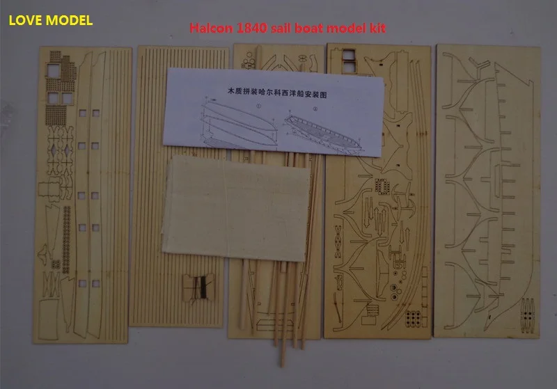 Масштаб 1/100 деревянные наборы Парусников модель корабля Halcon 1840 лазерная резка