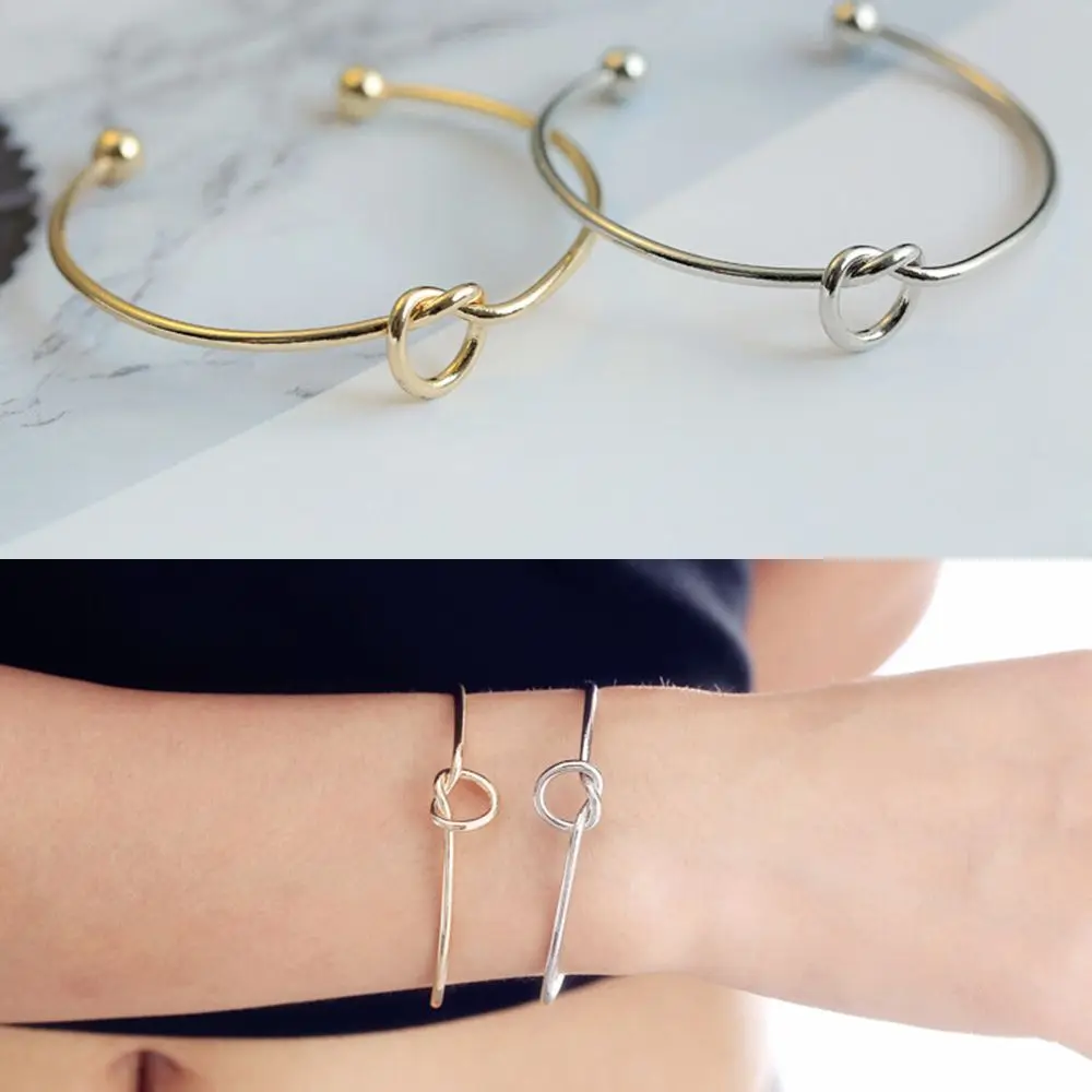 Новый дизайн стильный браслет с узлом модные женские простые браслеты на руку из