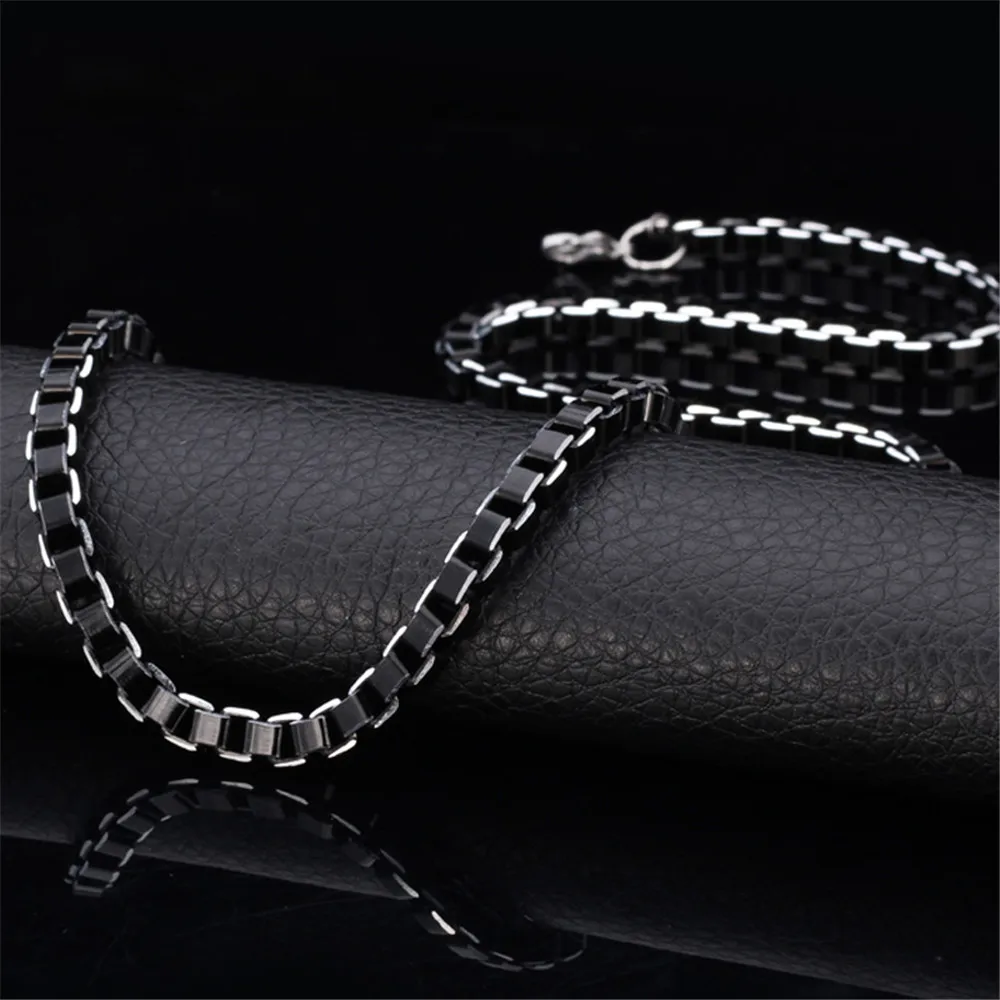 Ювелирные наборы модные мужские классные вещи черный ящик цепи высокое качество