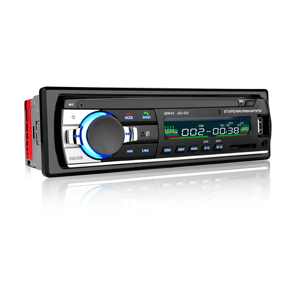 Автомагнитола Onever 60WX4 12 В Bluetooth стерео 1 Din FM Aux вход USB MP3 MMC WMA радио плеер|car radio mp3