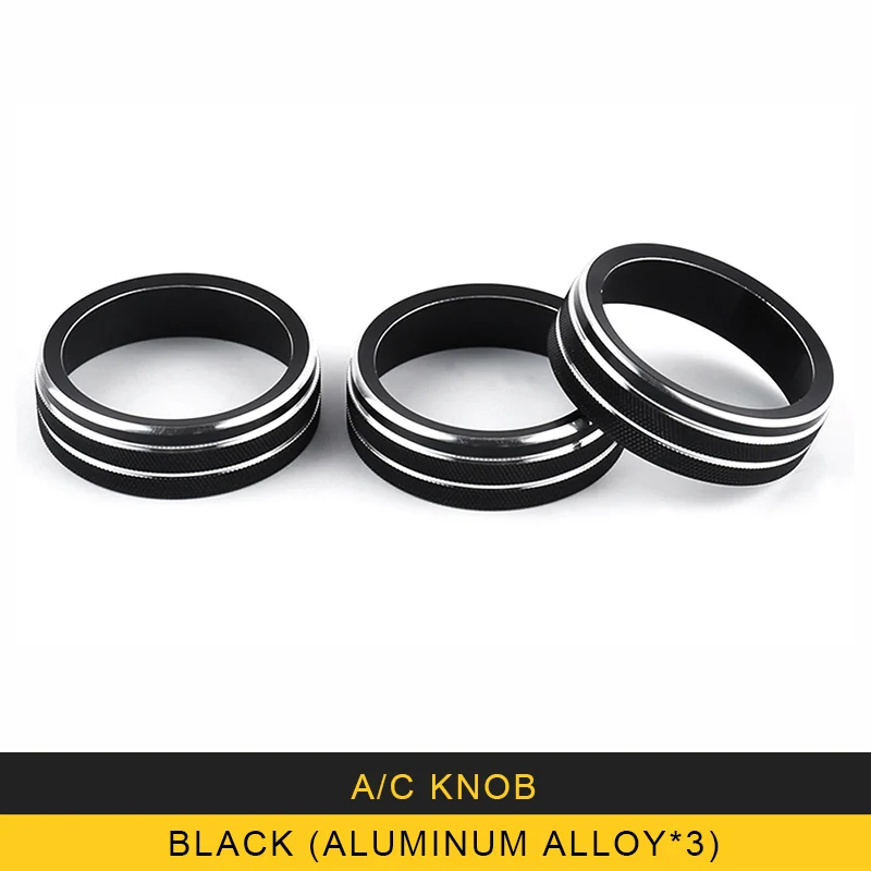 GELINSI Car 3/psc A/C knob cover volume knob frame air condition knob trim Sitcker for Volkswagen Tiguan 2010