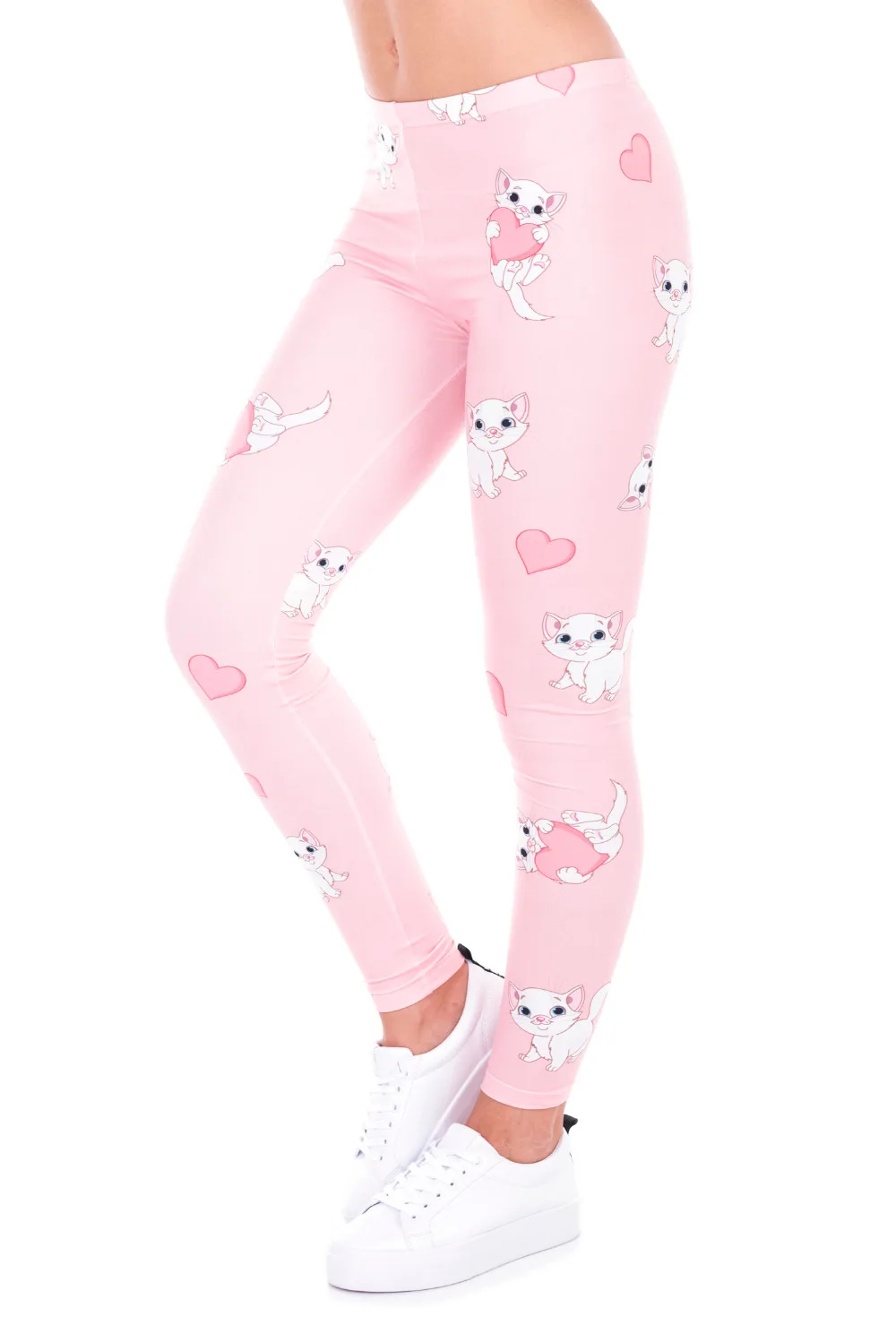 Новая Мода киска китти власти 3D Печать Сексуальные Гетры Вскользь Марка Гладкий