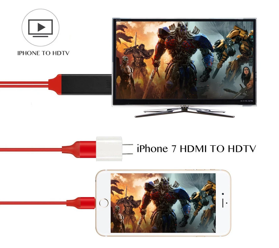 Plug& Play HD ТВ кабель HD дисплей кабель адаптер 1080P full HD HDMI в HD ТВ кабель для apple IOS vs mirascreen netflix tv stick t2